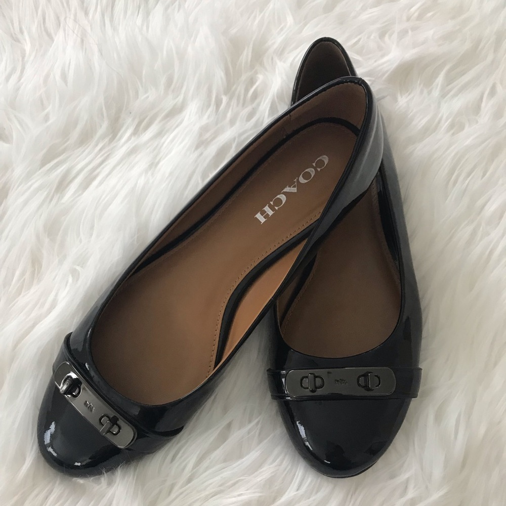 Coach black flats